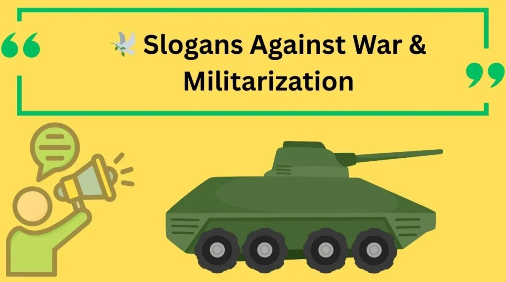 Slogans Against War & Militarization
