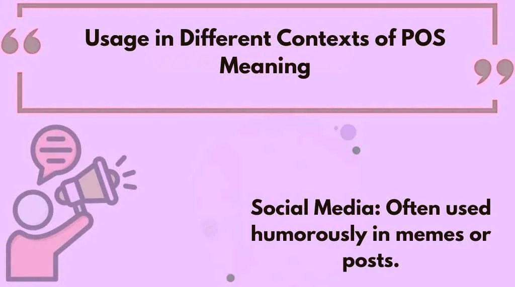 Usage in Different Contexts of POS Meaning
