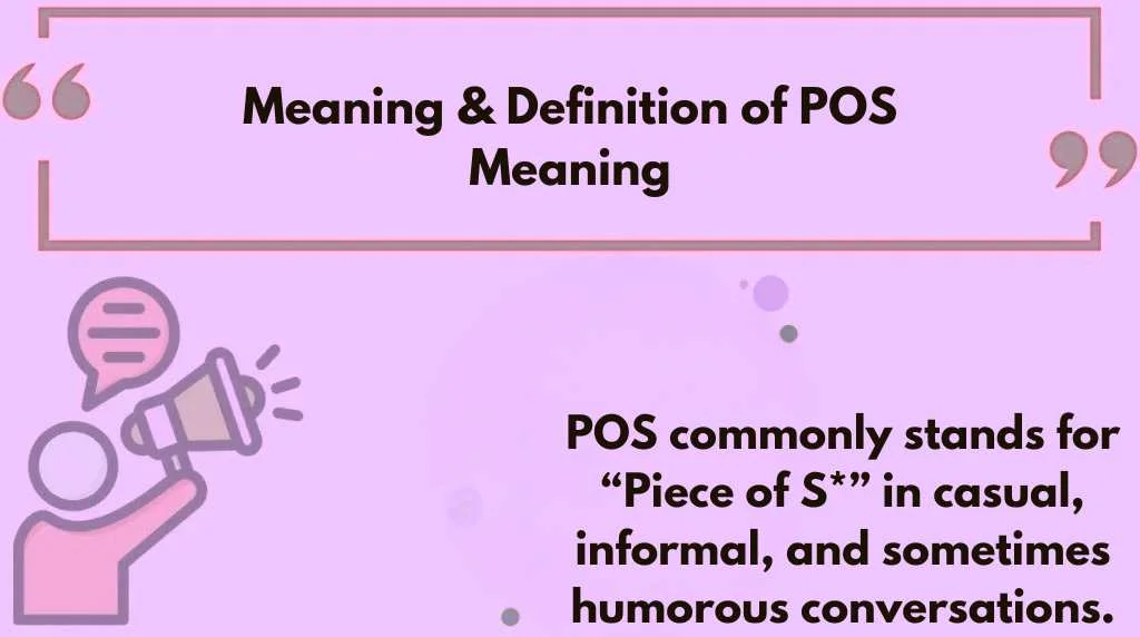 Meaning & Definition of POS Meaning