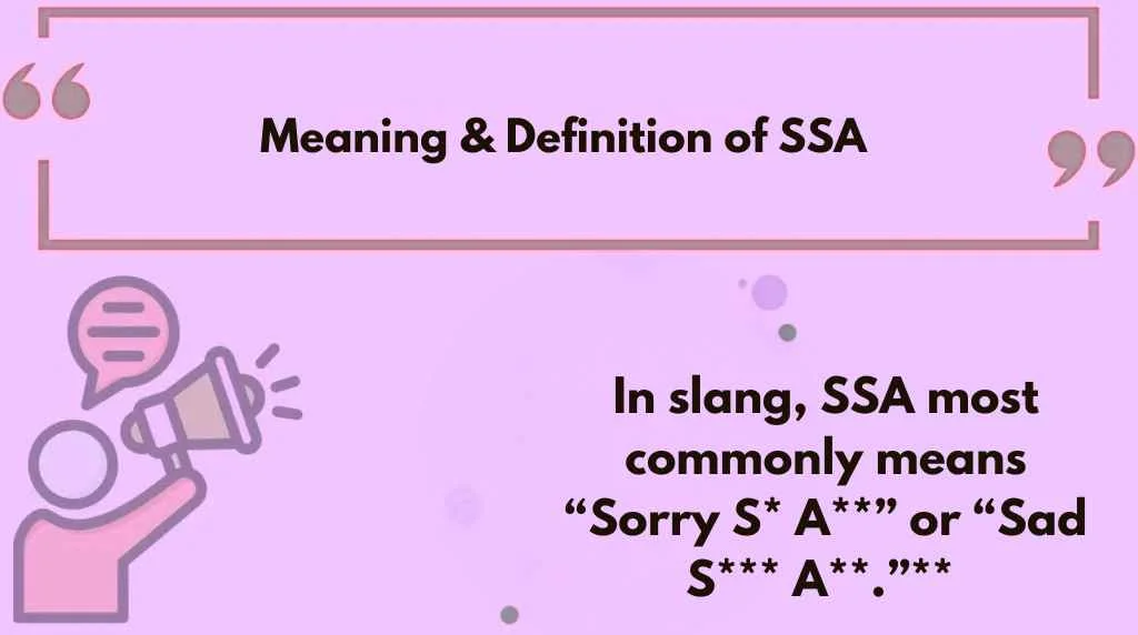 Meaning & Definition of SSA