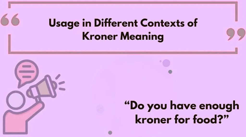 Usage in Different Contexts of Kroner Meaning