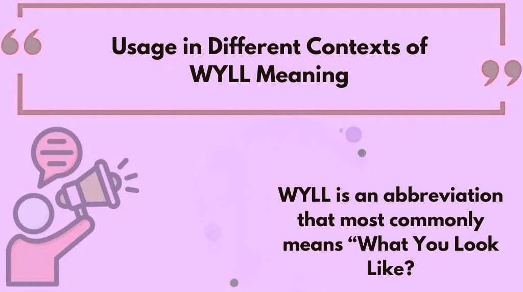 Usage in Different Contexts of WYLL Meaning