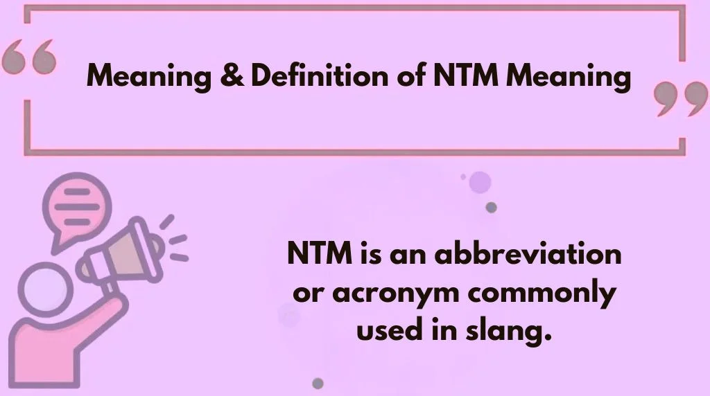 Meaning & Definition of NTM Meaning