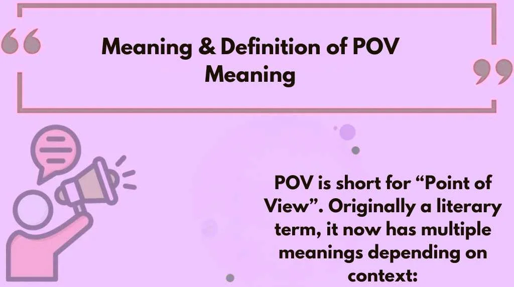 Meaning & Definition of POV Meaning