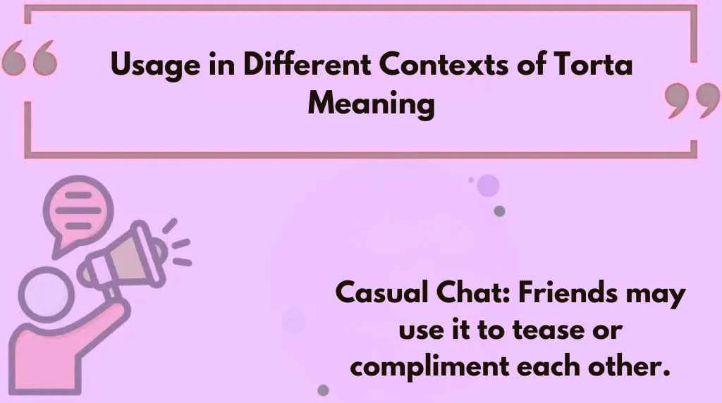 Usage in Different Contexts of Torta Meaning