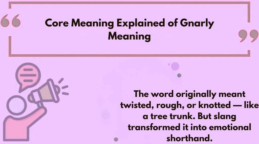 Core Meaning Explained of Gnarly Meaning