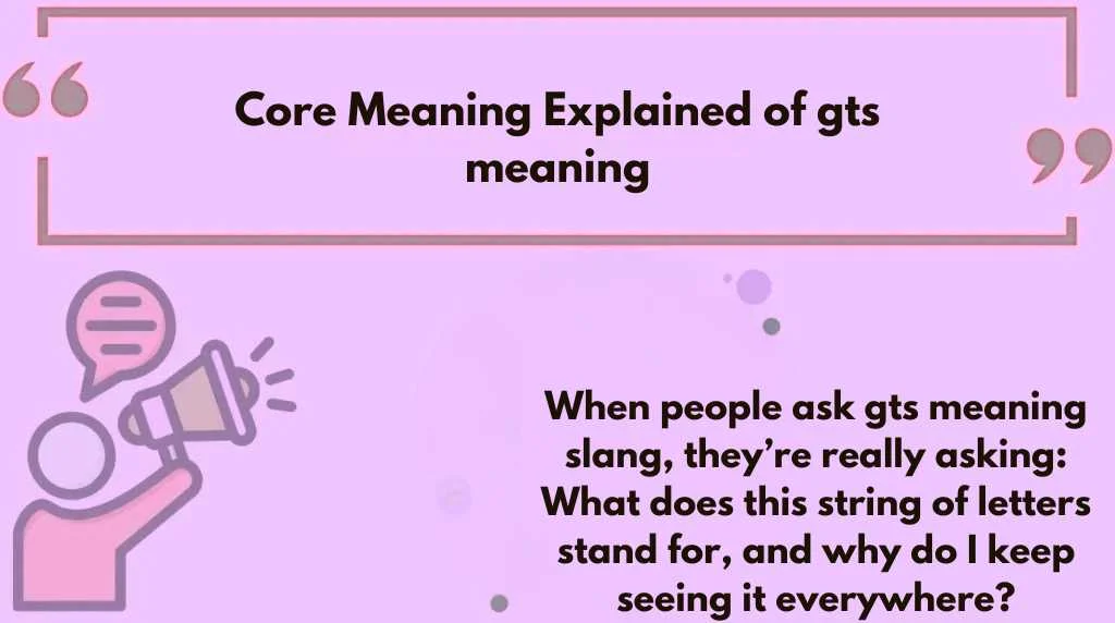Core Meaning Explained of gts meaning