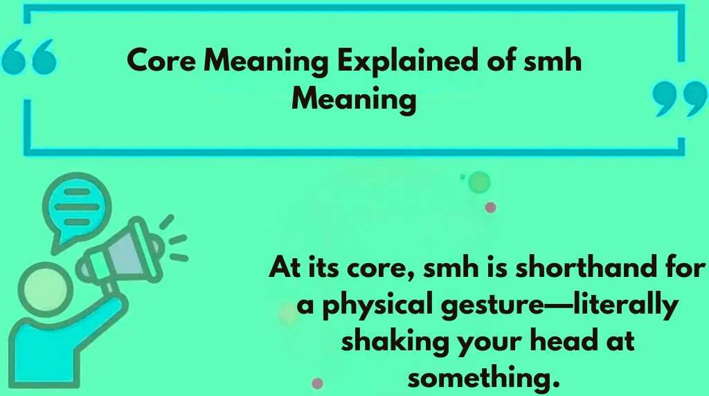 Core Meaning Explained of smh Meaning