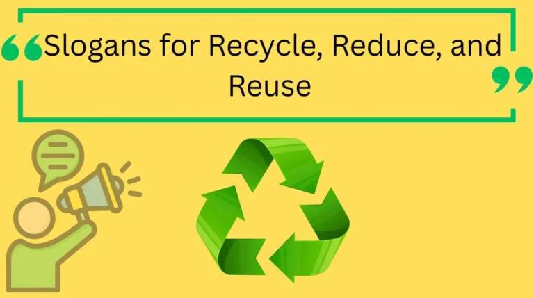 Slogans for Recycle, Reduce, and Reuse