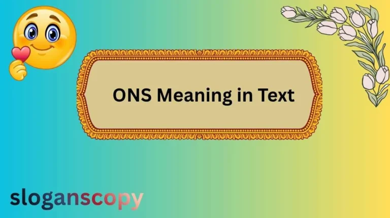 ONS Meaning in Text